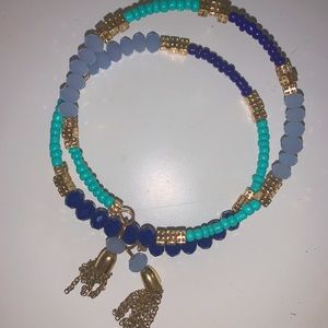 Blue bangle bracelet